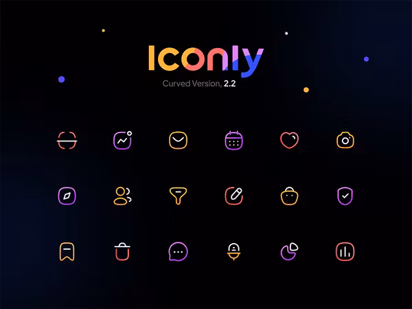 Iconly 2: 600+ бесплатных иконок для UI Основне зображення