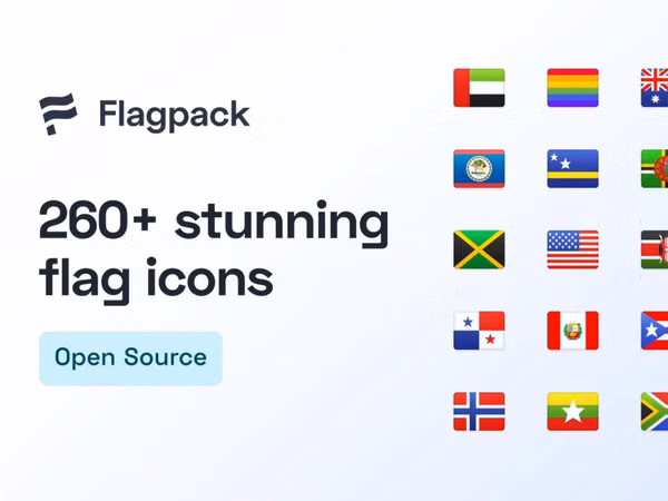 Flagpack – колекція векторних іконок прапорів різних країн світу Основне зображення