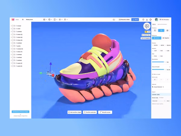 Womp — інтерактивна платформа для створення 3D-моделей та анімацій Основне зображення