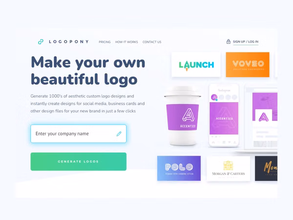 Logopony — AI генератор логотипів Основне зображення
