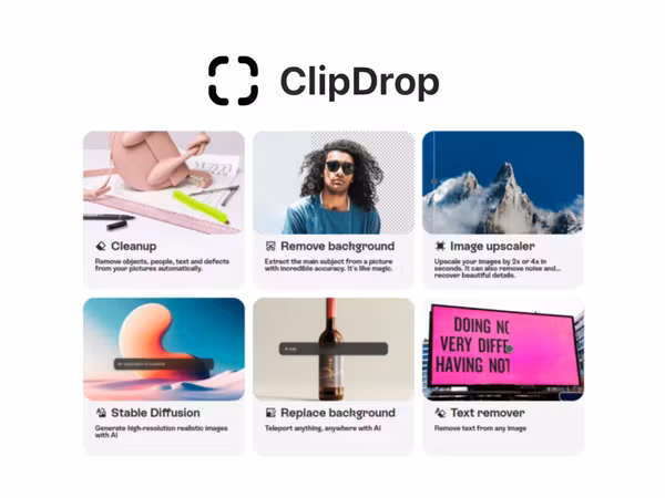 ClipDrop — AI інструмент для редагування зображень Основне зображення