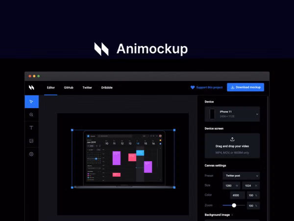 Animockup – інструмент для створення анімованих мокапів Основне зображення