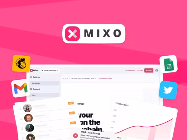 Mixo — AI генератор лендингів Основне зображення