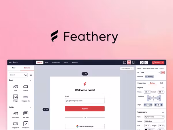 Feathery — AI генератор вебформ Основне зображення
