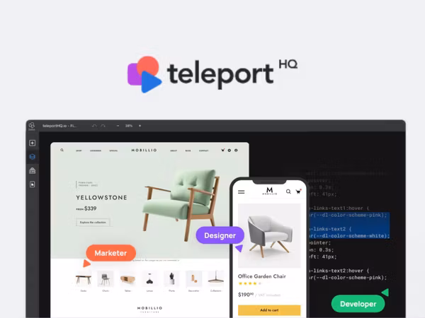 Teleport HQ – AI конструктор вебсайтів Основне зображення