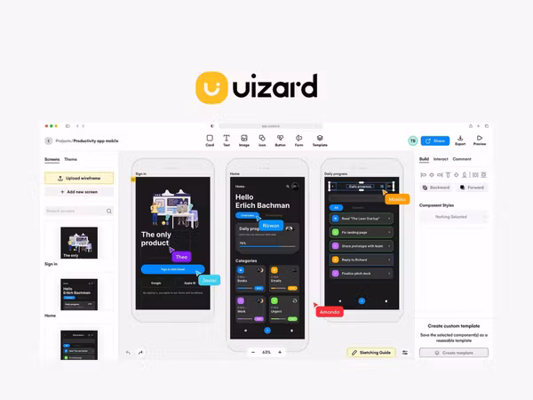 Uizard — AI інструмент для UX дизайну Основне зображення
