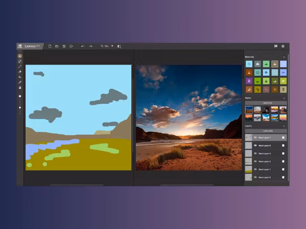 Nvidia Canvas — як перетворити мальований ескіз у реальне пейзажне фото Основне зображення