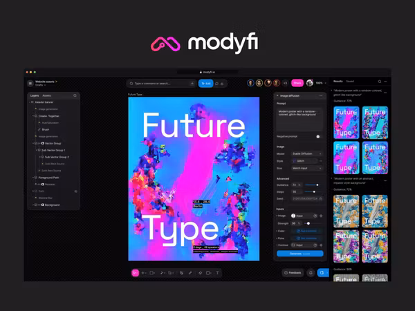 Modyfi – браузерний графічний AI редактор для спільної роботи Основне зображення