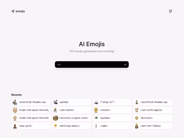 Emojis — AI генератор емодзі за текстовим запитом Основне зображення