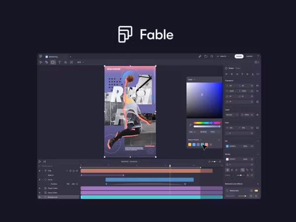 Fable – веб-платформа для motion-дизайну Основне зображення