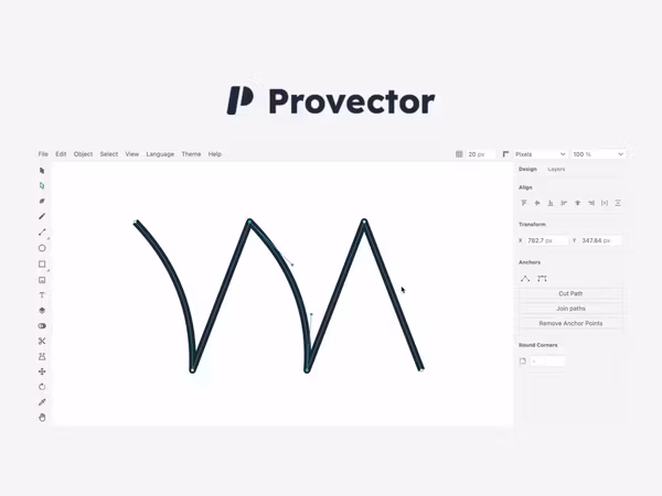 Provector — онлайн-інструмент для створення складної векторної графіки Основне зображення