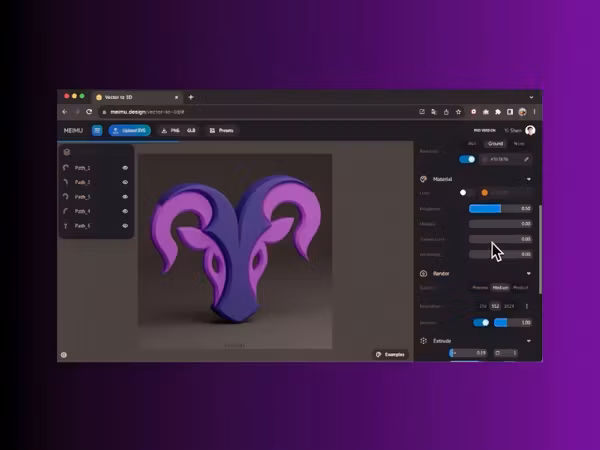 Meimu — AI інструмент, що конвертує векторні зображення у 3D Основне зображення
