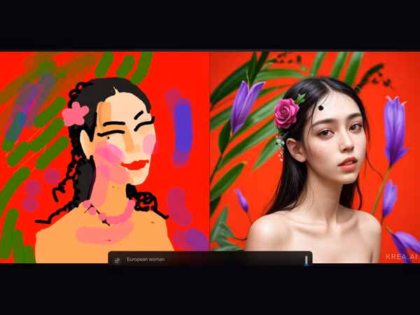 Krea — AI генератор зображень з функцією редагування у реальному часі Основне зображення
