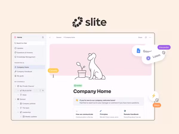 Slite — колаборативний воркспейс з великим вибором шаблонів Основне зображення