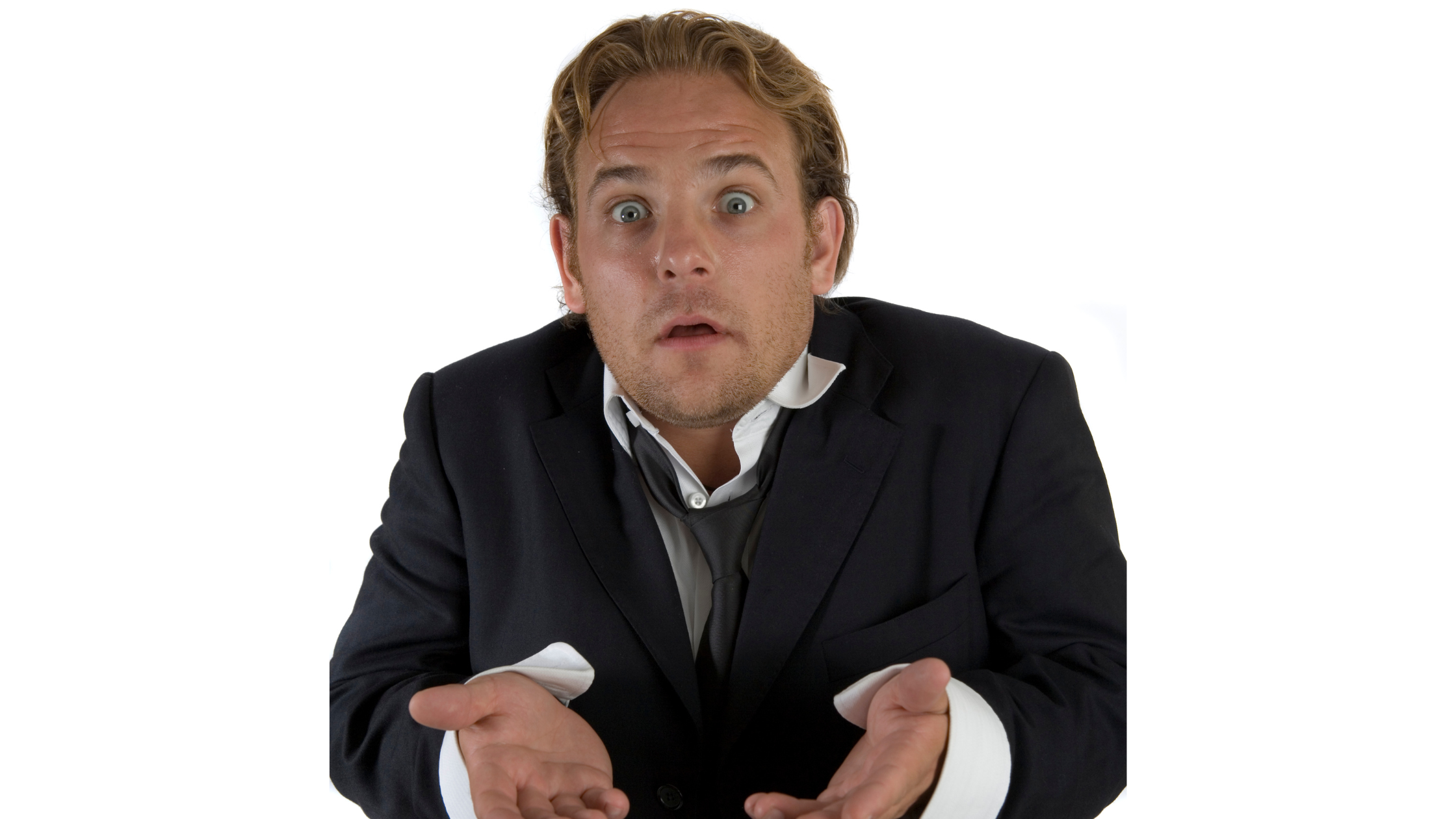 An office worker shrugging with exaggerated sloped shoulders, avoiding responsibility while coworkers look frustrated."