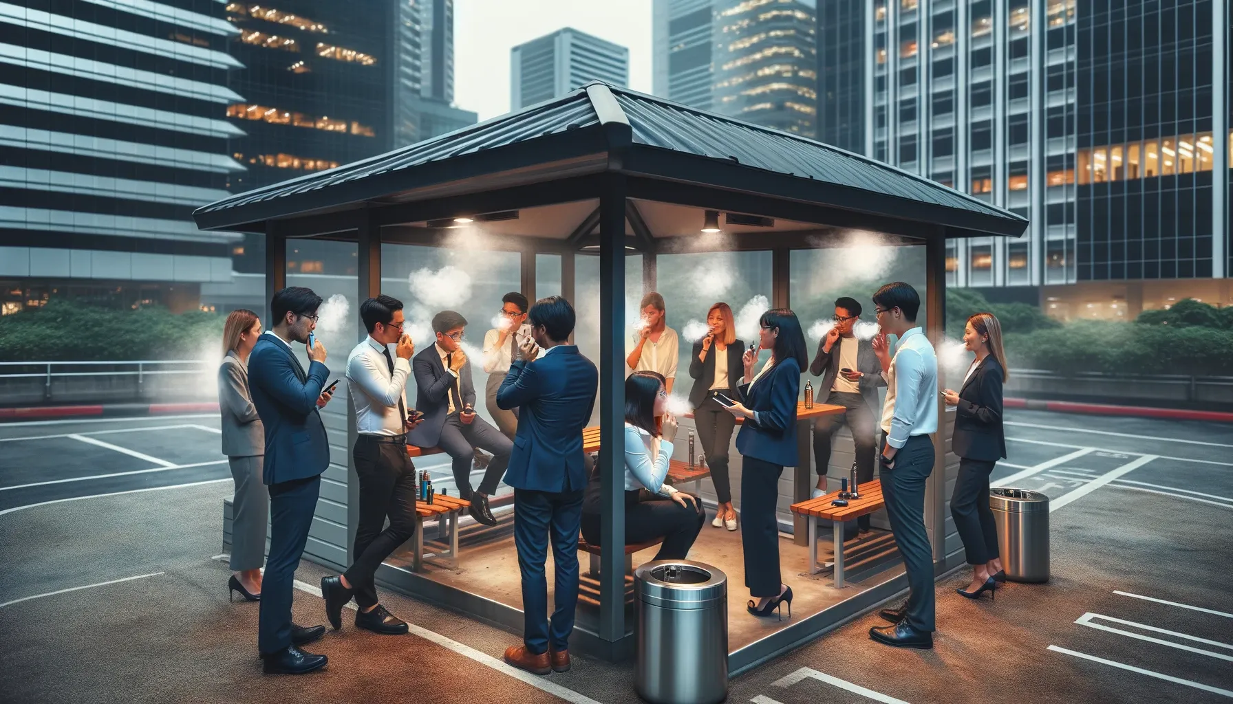 10 Reasons the Vape Shelter Is the Secret Networking Hub of the Office
