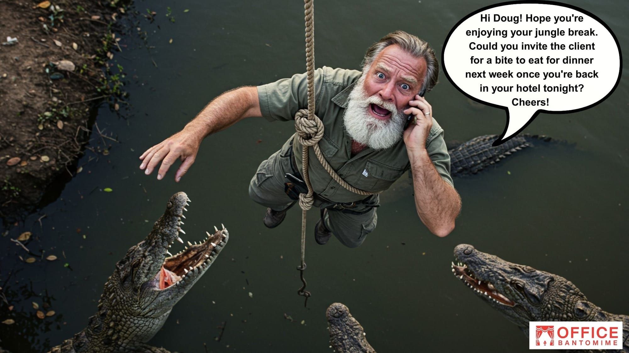 Doug’s on a Rope and the Client’s Hungry