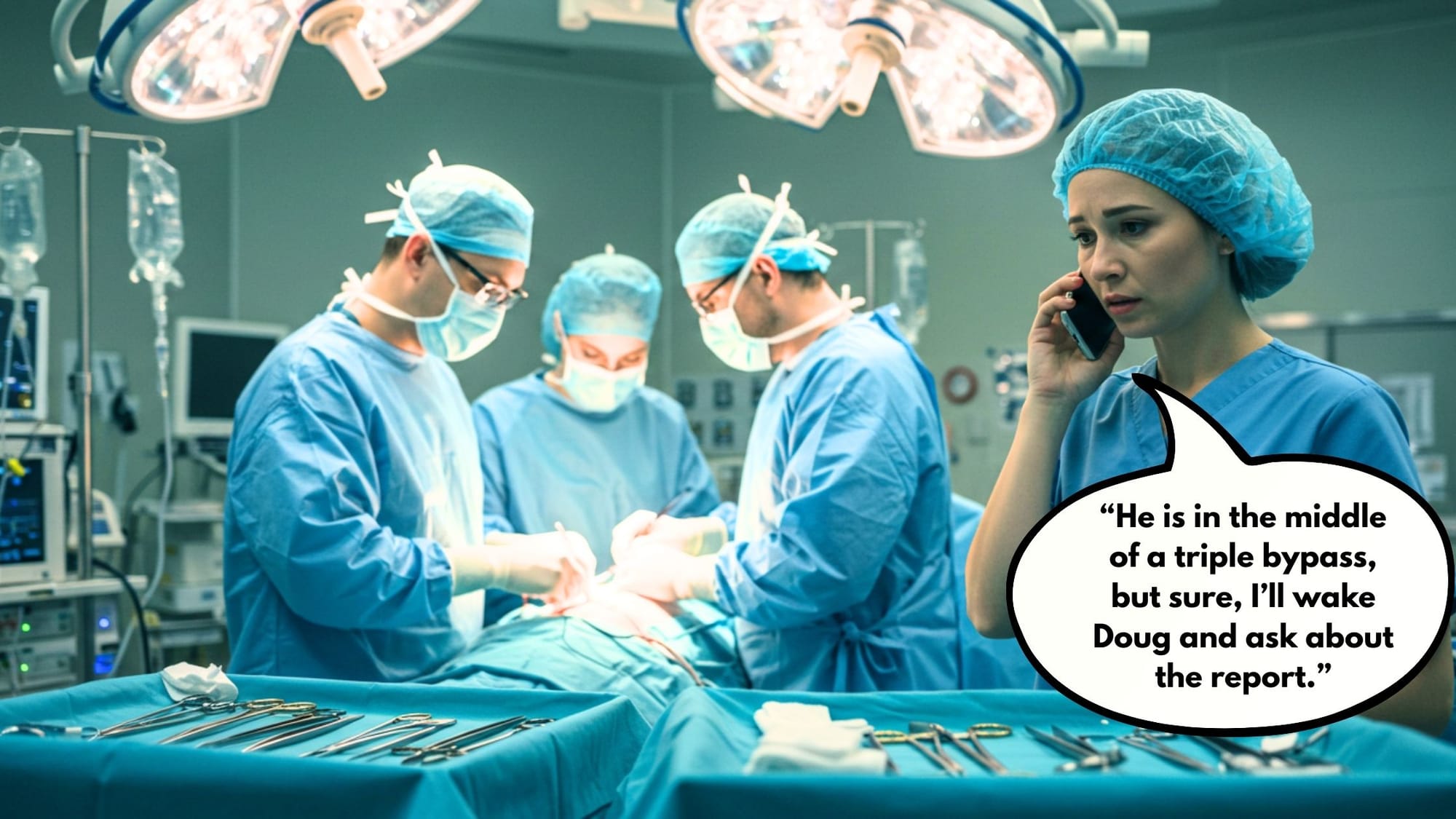 "Doug's Having a Triple Bypass, But Sure—Let's Chase the Report"