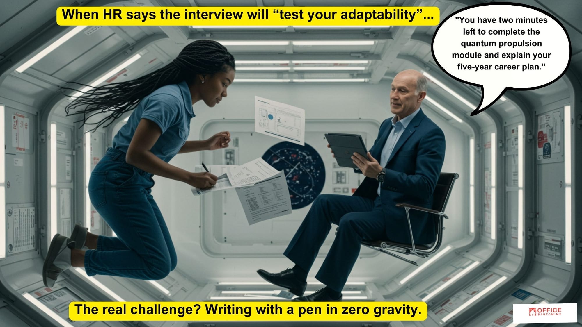 When Job Interviews Go Intergalactic: Zero Gravity, Full Pressure