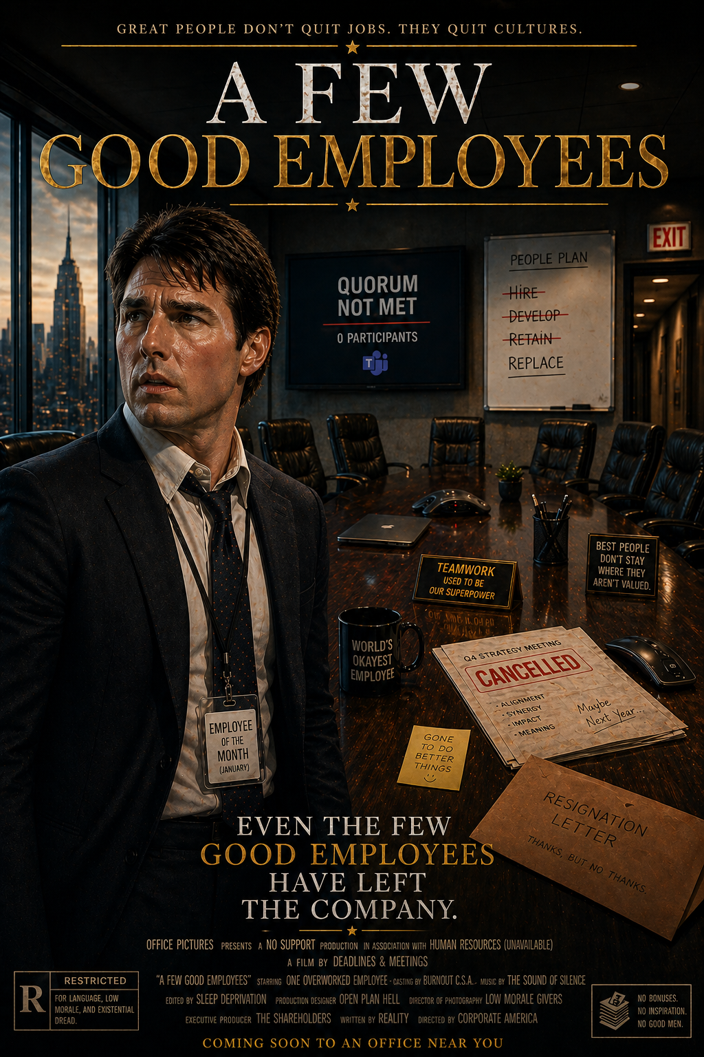 A Few Good Employees office parody poster