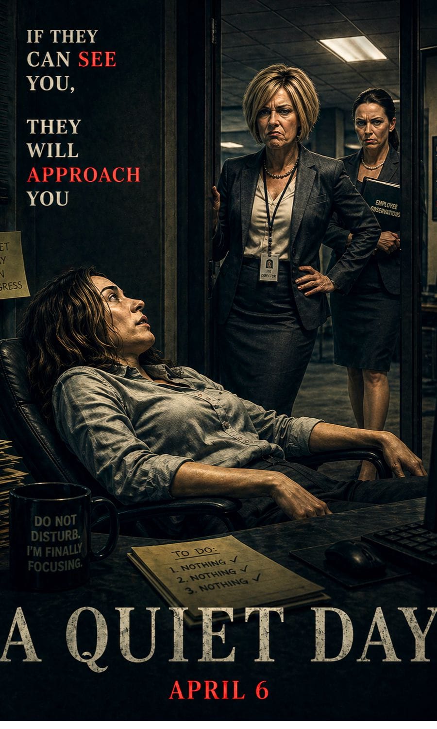 A Quiet Day office parody poster