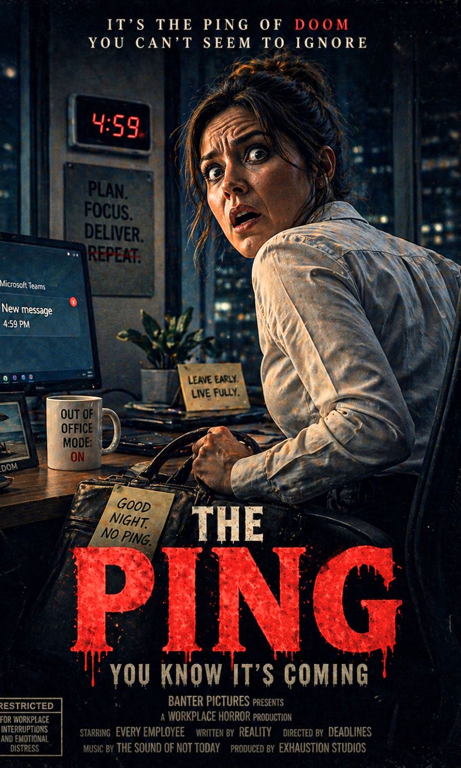The Ping funny office movie poster parody