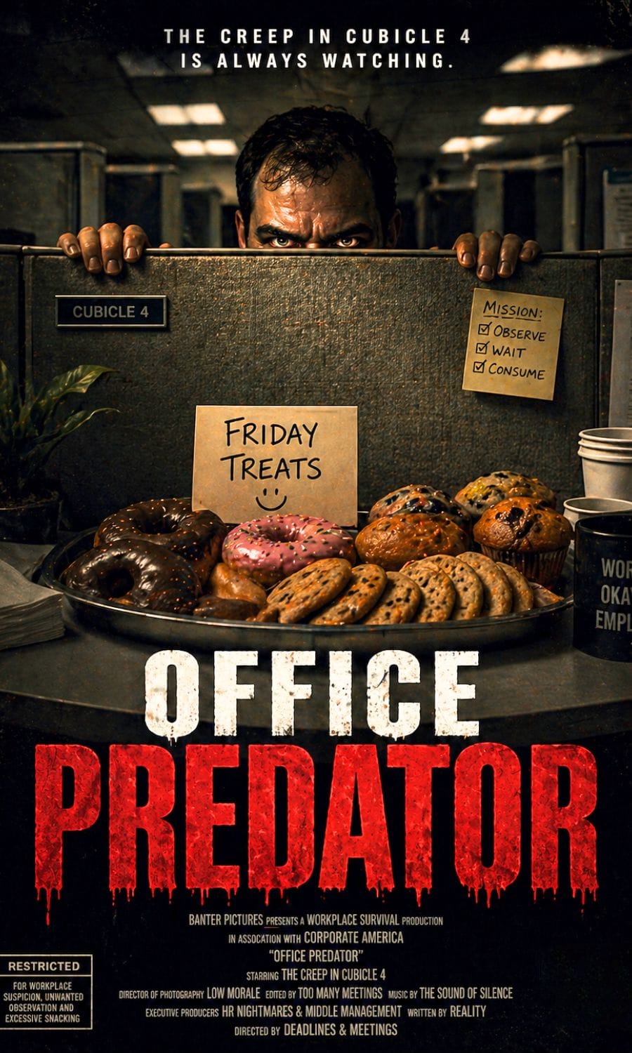Office Predator office parody poster