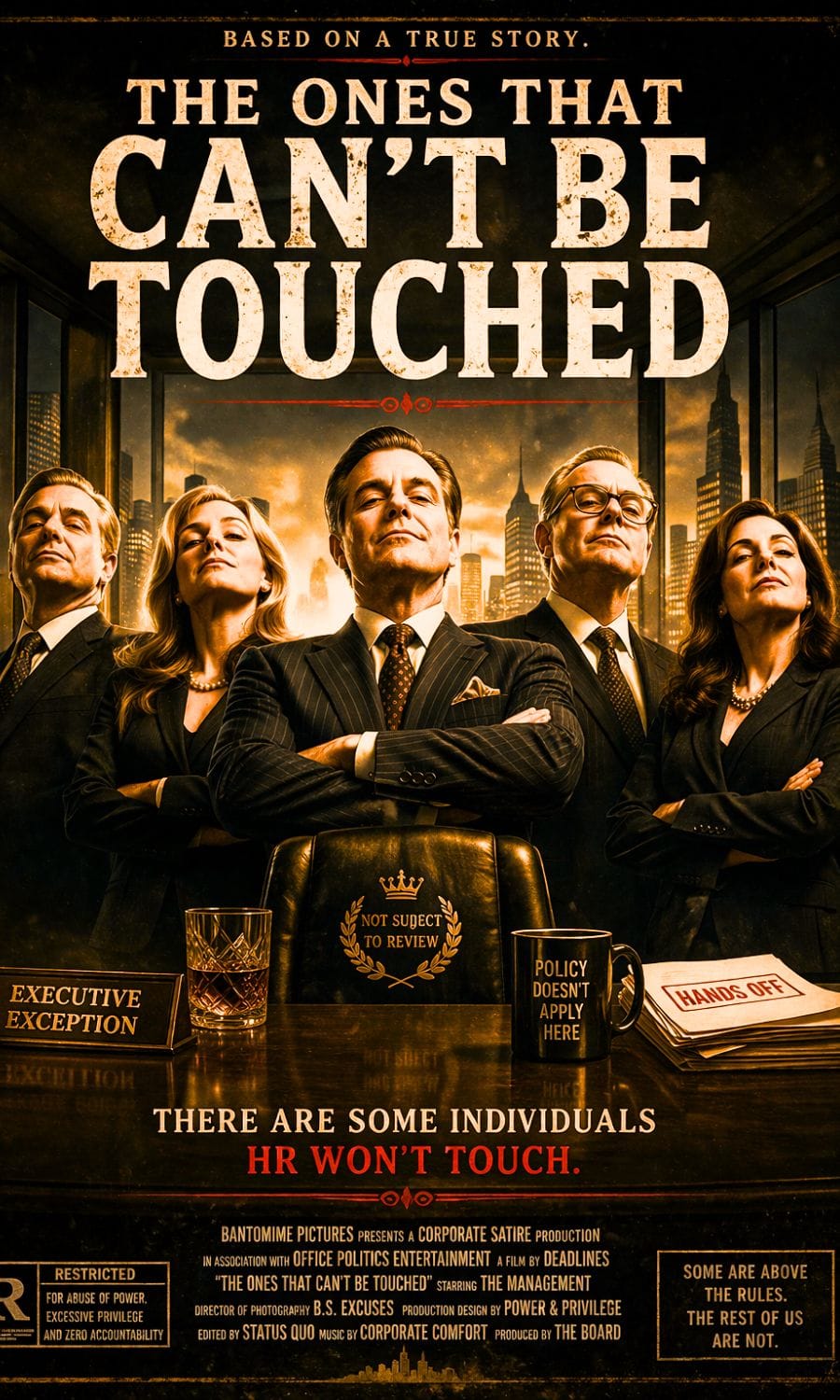 The Ones That Can't Be Touched office parody poster