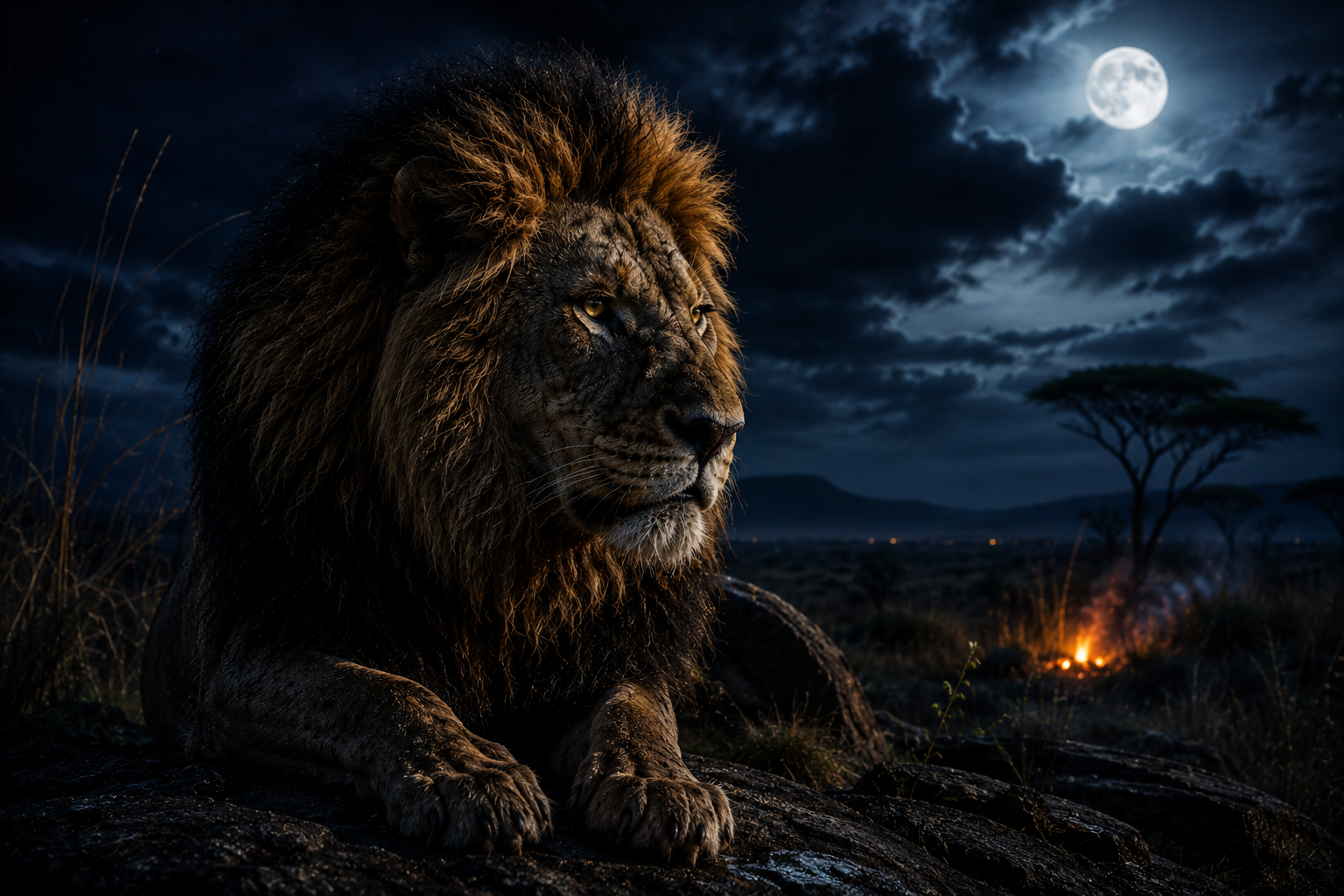 Lion the night before the battle