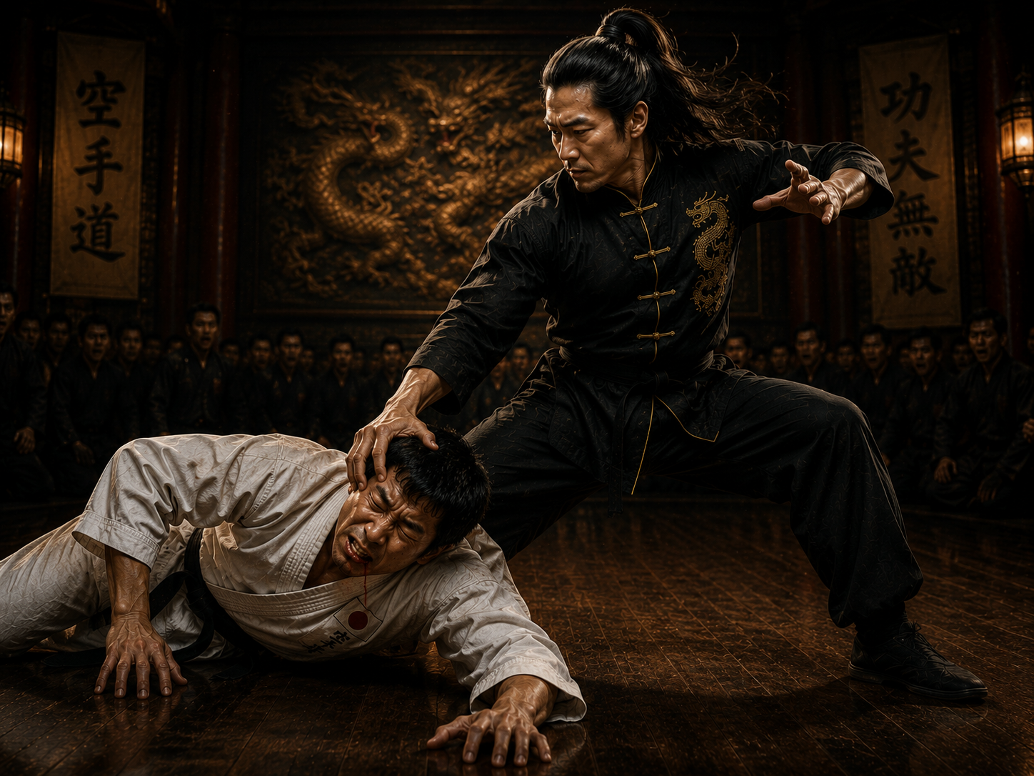 Kung Fu Master turns the momentum with a powerful counterattack