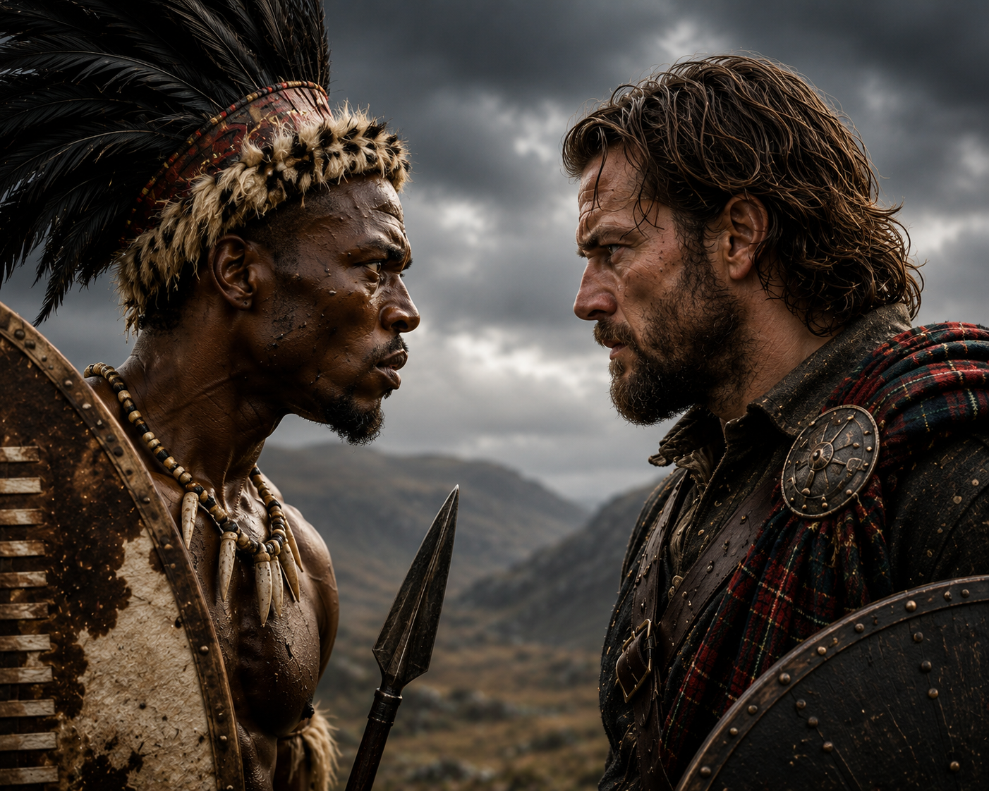 Zulu Warrior vs Scottish Highlander