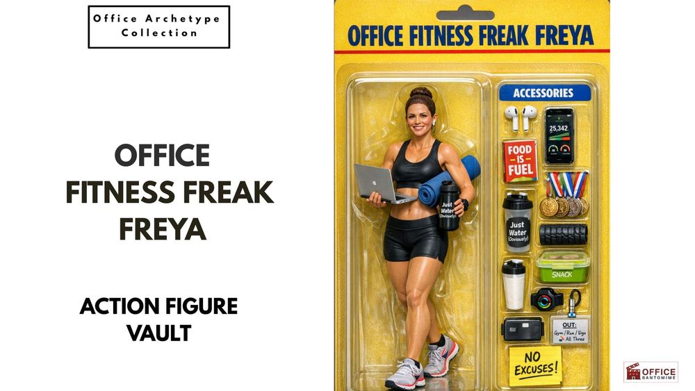 Office Fitness Freak Freya: The Colleague Who Judges Your Doughnut and Times Your Lunch Run post image