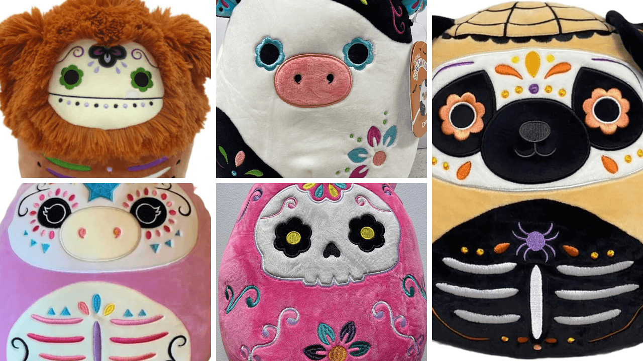 A Day of the Dead Squishmallow plush toy