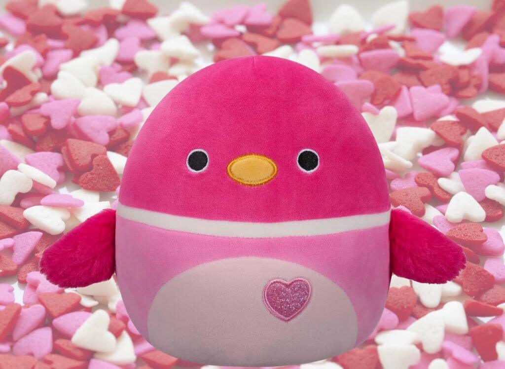 Della the Pink Mallard with a Candy Heart