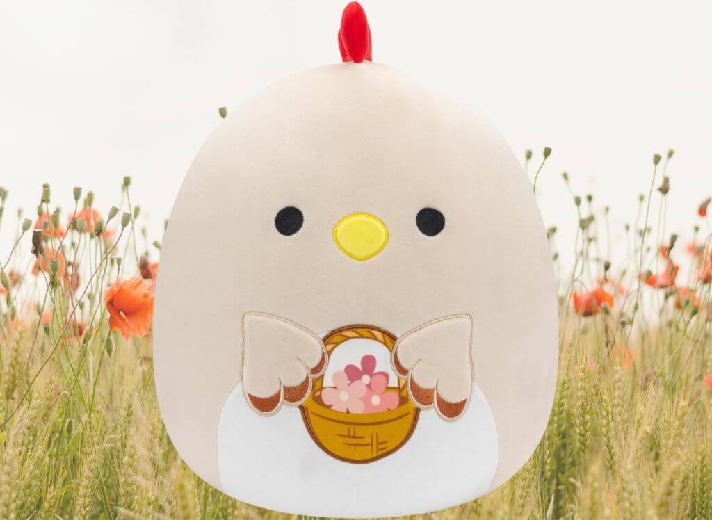 Todd the Rooster with Flower Basket Easter 2024