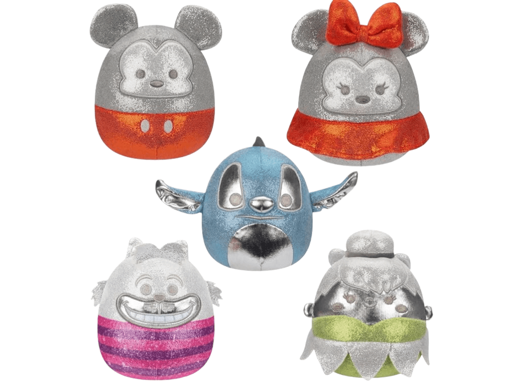 Disney 100th Anniversary 5" Mini Set of 5 Glitter Pack Squishmallows