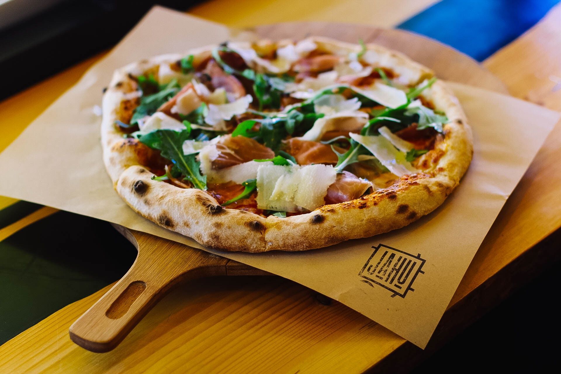 a beautiful pizza