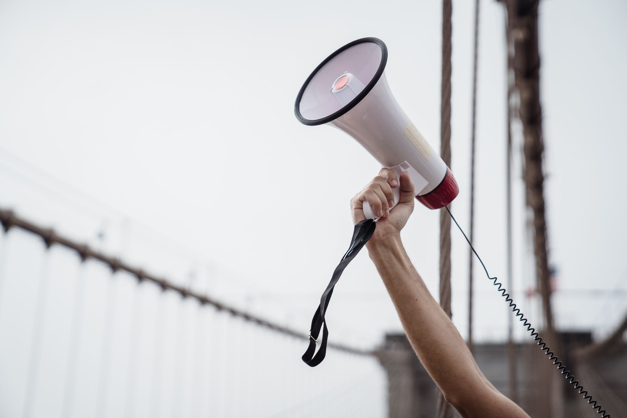a megaphone