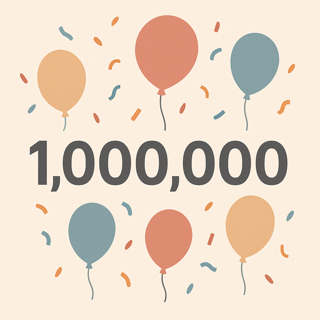 1 million sign-ups