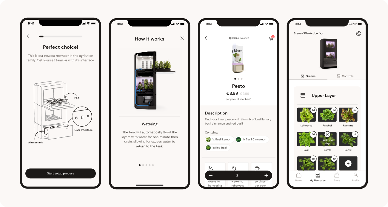 Mobile-App Bildschirmaufnahmen der entwickelten Tracking App