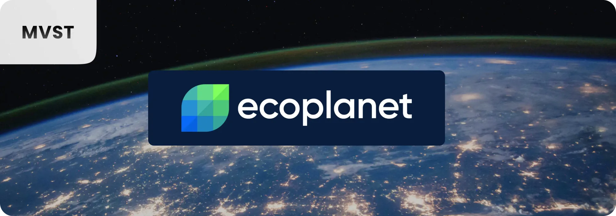 Header für die Kooperation von MVST x ecoplanet mit dem ecoplanet Logo in der Mitte.