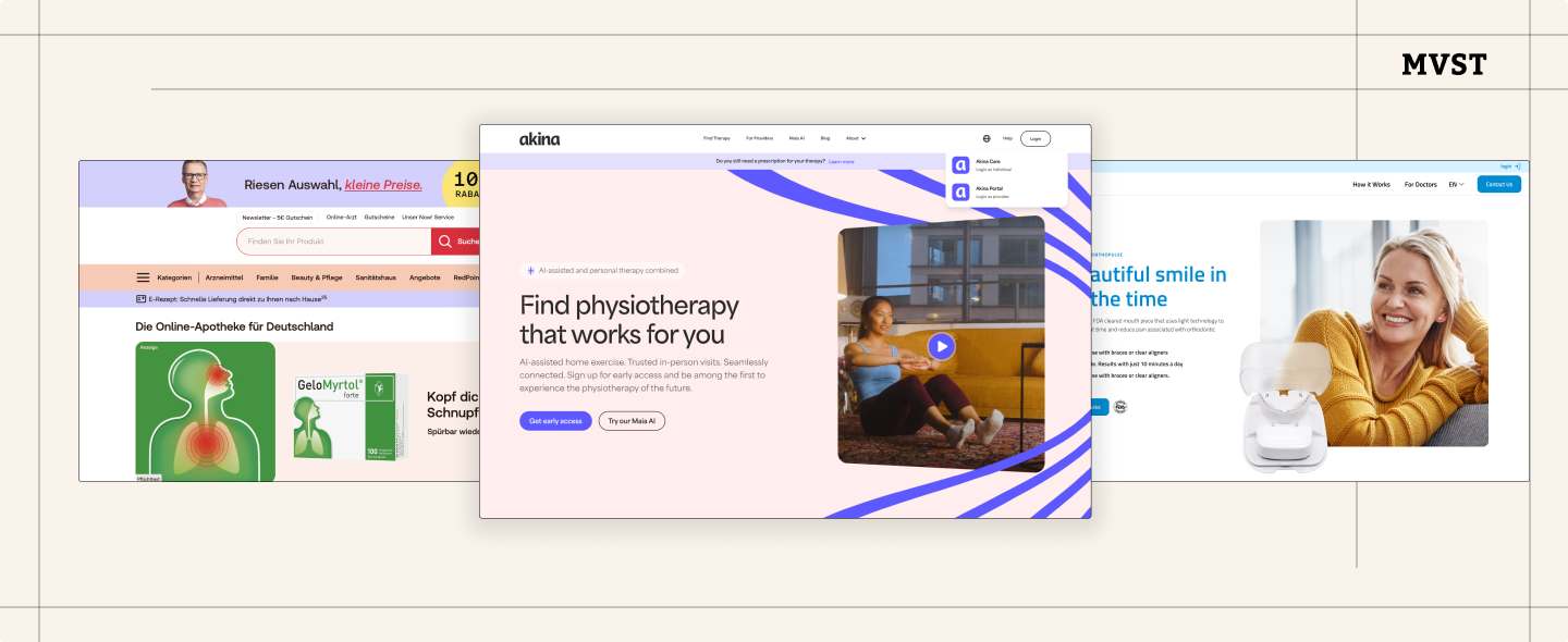 Screens from Apps and Websites built with Headless CMS Stroyblok