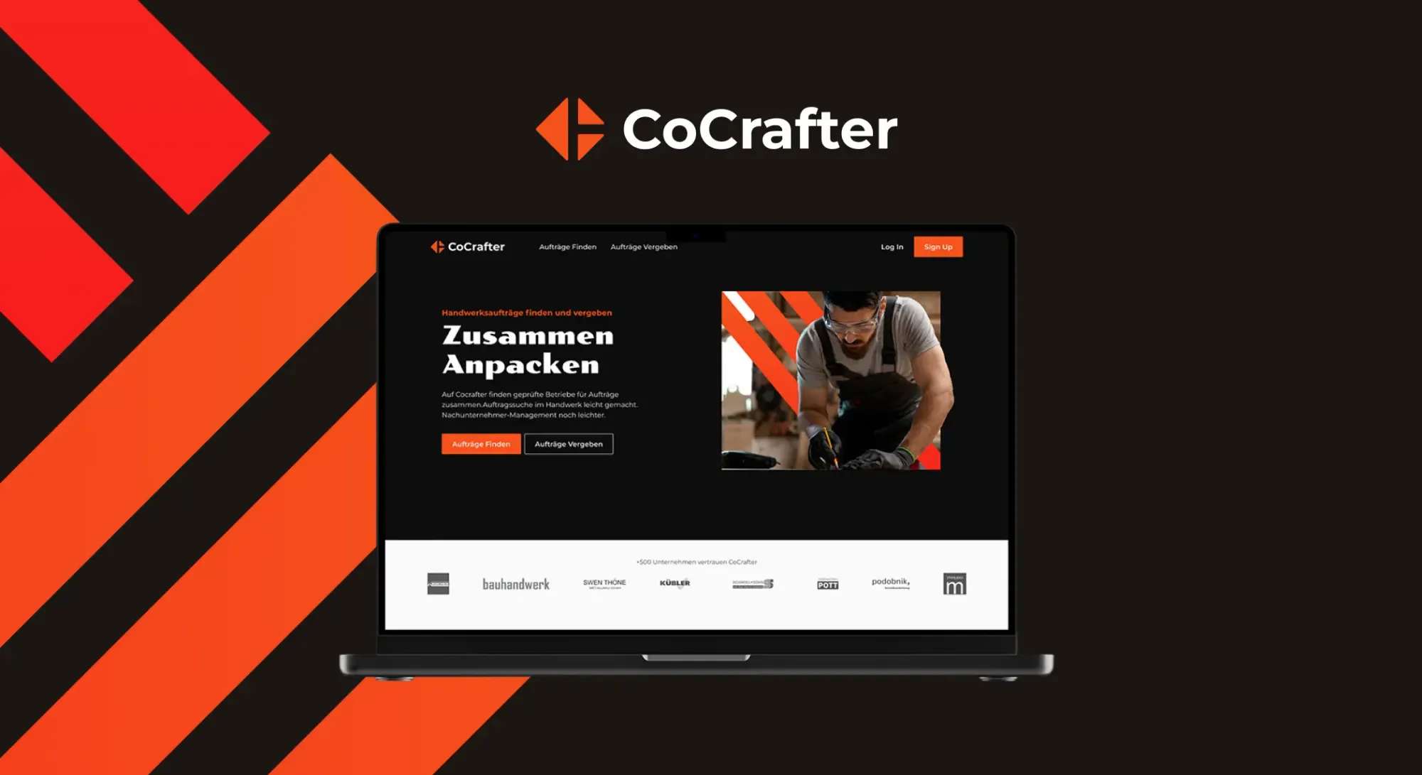 Bildschirmaufnahme von CoCrafters Website