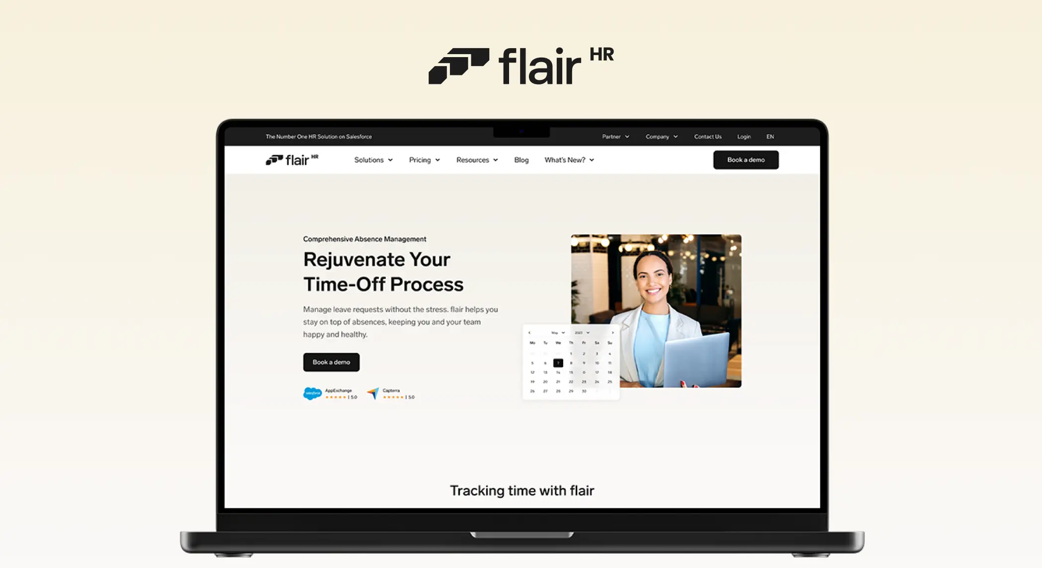 Screen of the Flair HR Website