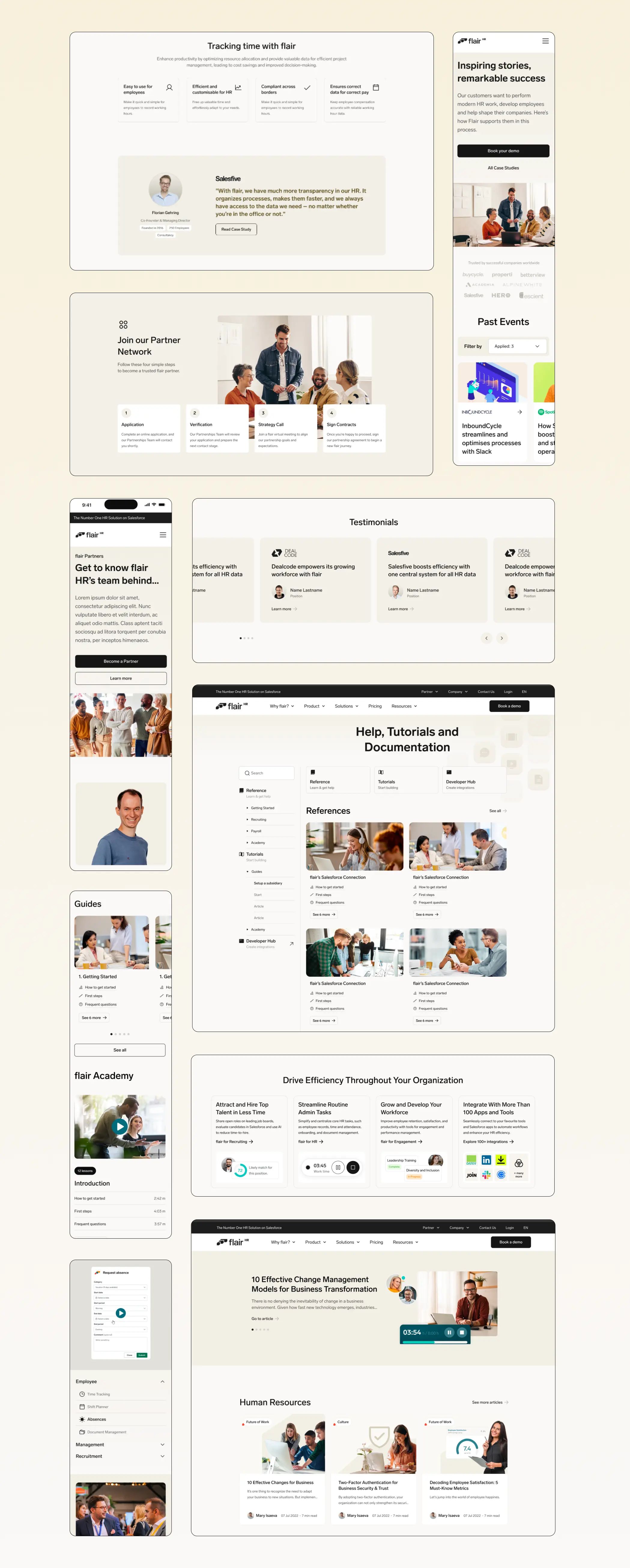 Final result of the Flair website redesign
