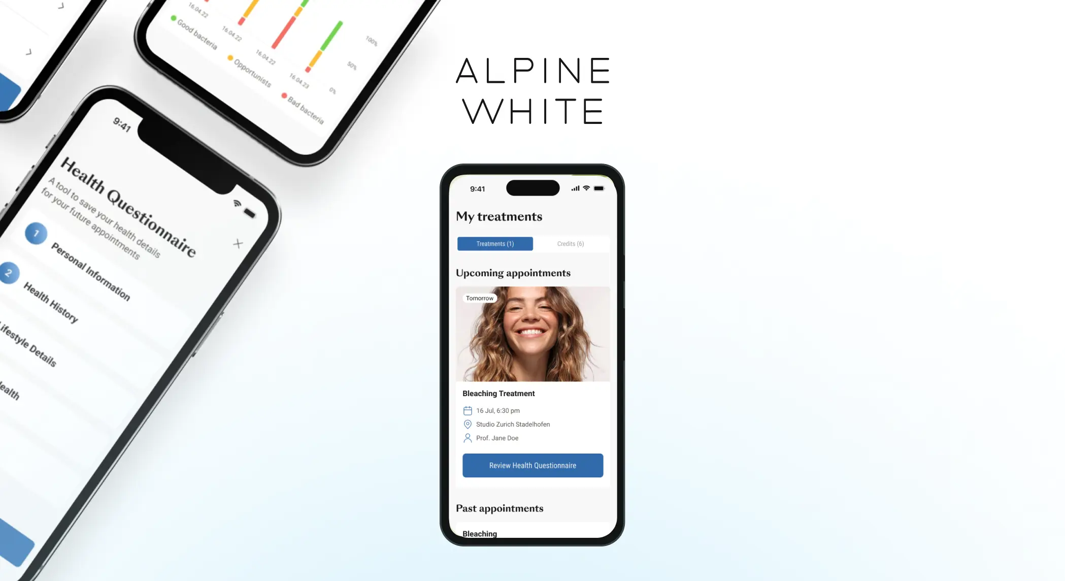 Header für die Alpine White Web- und Mobile-App 