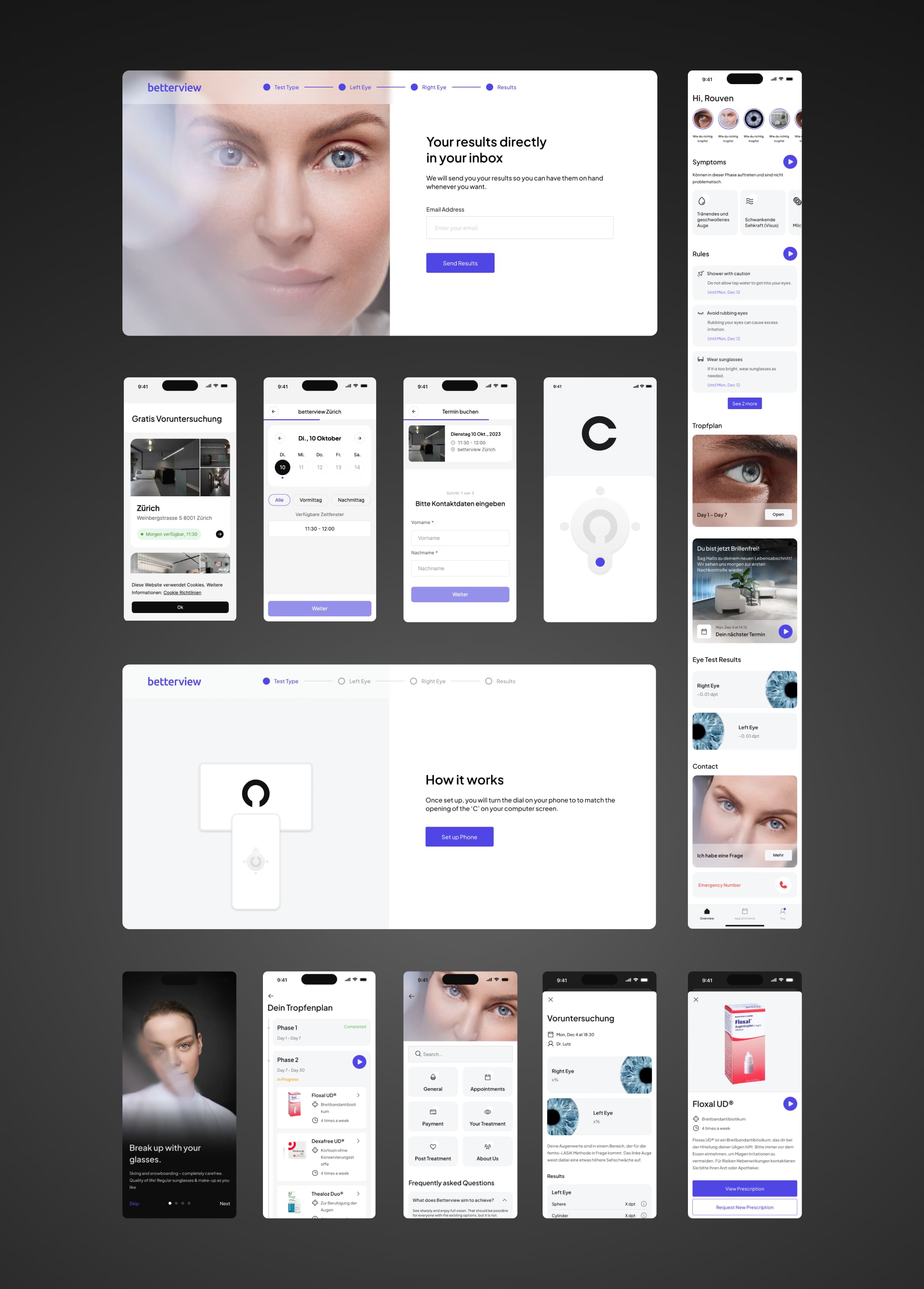 The final results of the betteview mobile app
