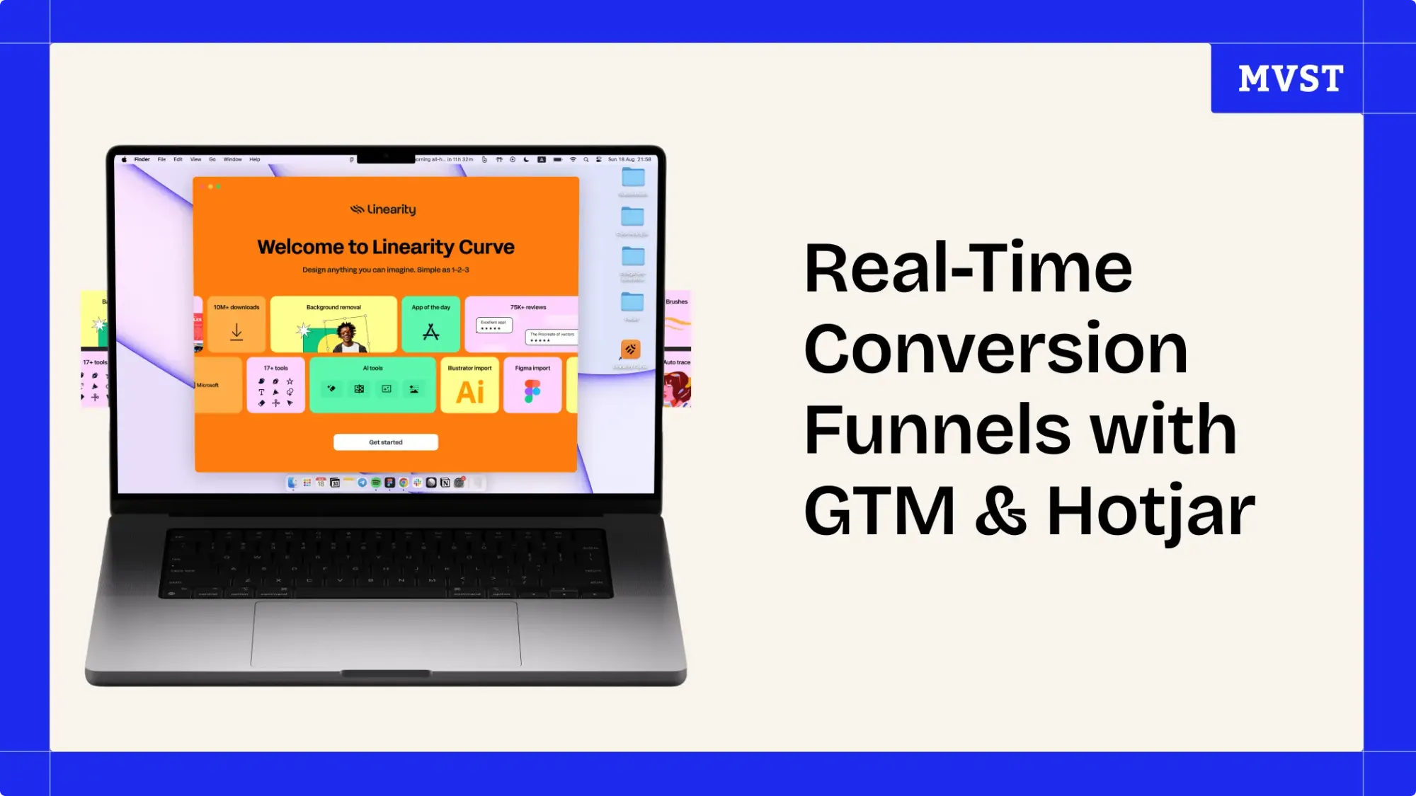 Real-Time Conversion Funnels with Google Tag Manager & Hotjar showing the Linearity software screen