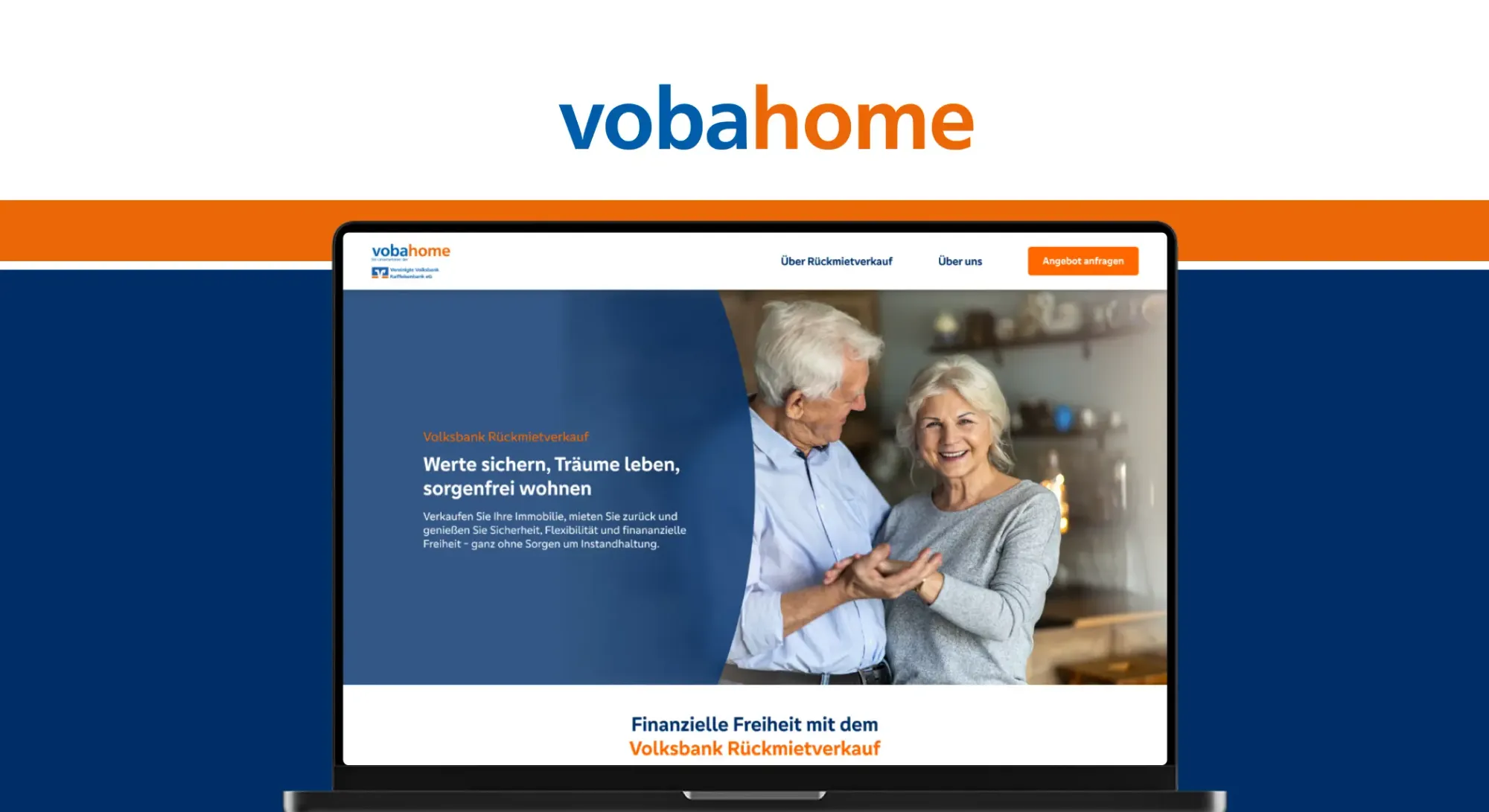 screen from the webpage for Rückmietverkauf vobahome 