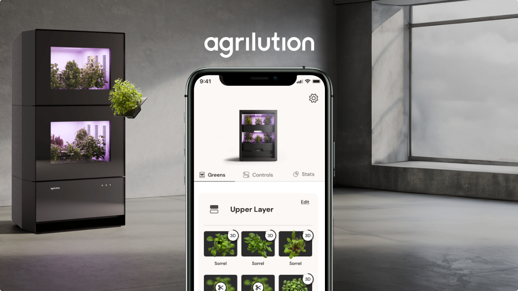 Mobile App von agrilution auf einem Smartphone Display